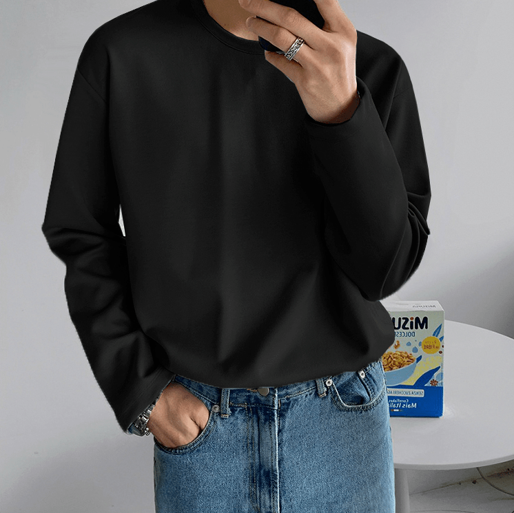 Langarmshirt Herren Baumwolle 100%