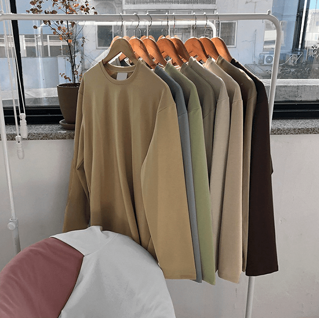 Langarmshirt Herren Baumwolle 100%