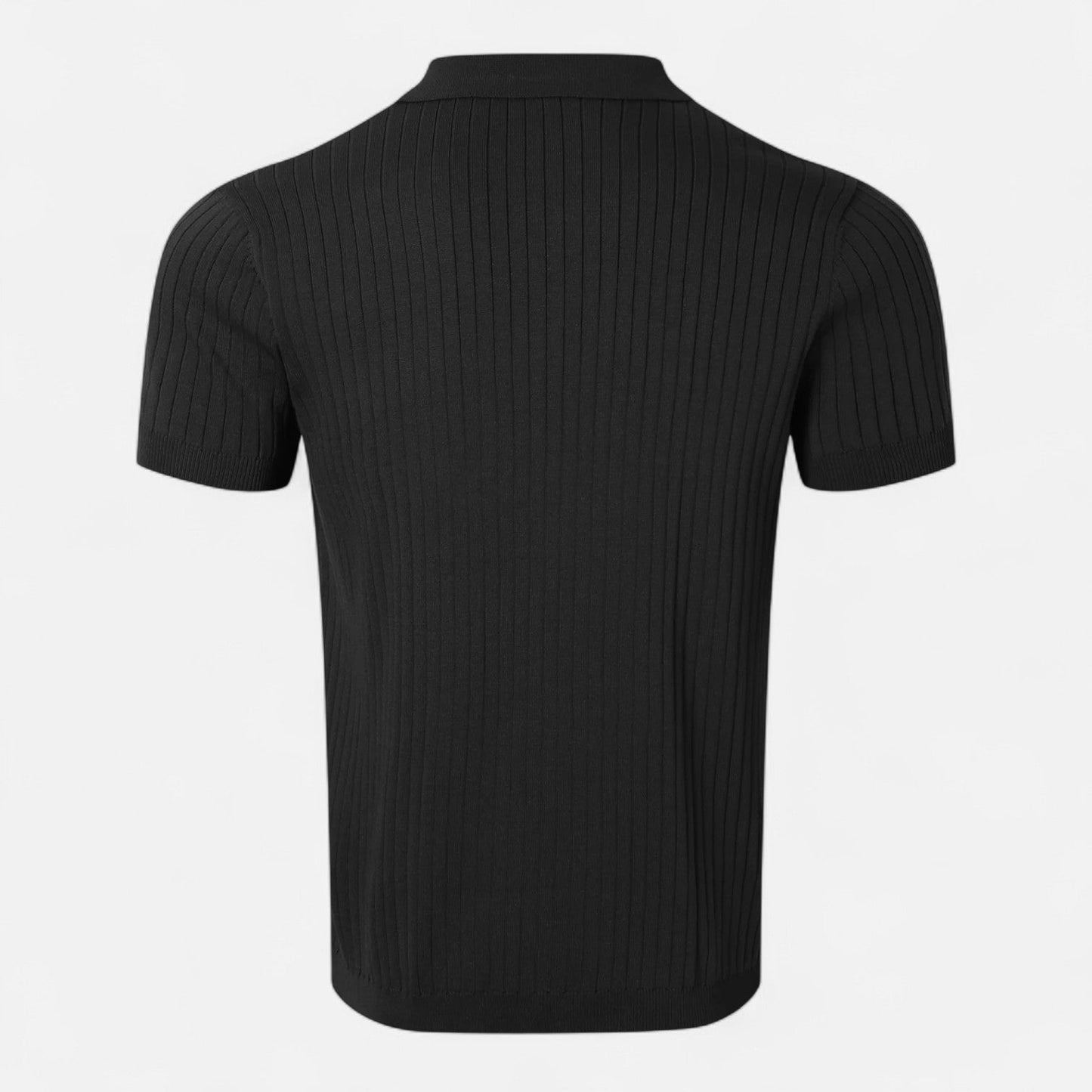 SwissFellas | Herren Retro Strick Poloshirt mit kurzen Ärmeln – Heritage Textur, lässige Raffinesse