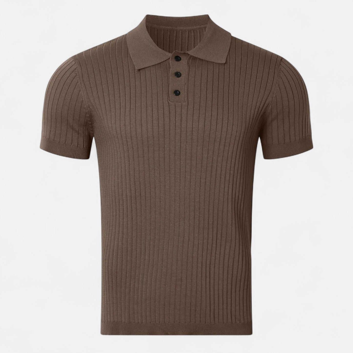 SwissFellas | Herren Retro Strick Poloshirt mit kurzen Ärmeln – Heritage Textur, lässige Raffinesse