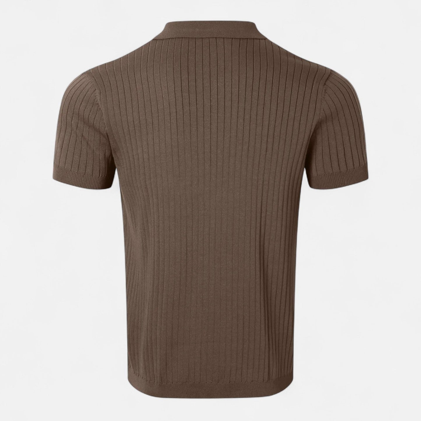 SwissFellas | Herren Retro Strick Poloshirt mit kurzen Ärmeln – Heritage Textur, lässige Raffinesse
