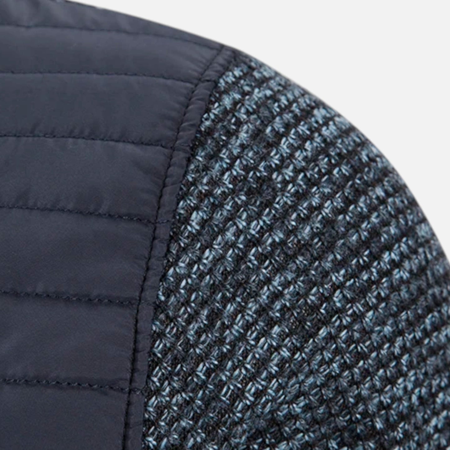 SwissFellas | Herren Fleece Stehkragen Patchwork Jacke