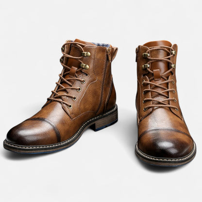 SwissFellas | Herren leichte Frühlings Lederstiefel