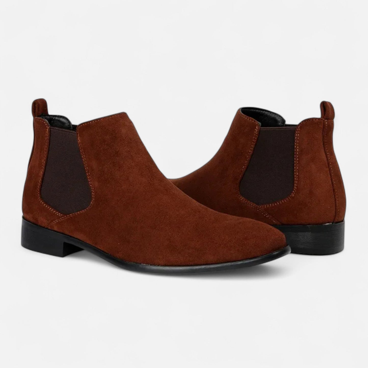 SwissFellas | Herren Wildleder Chelsea Boots mit quadrater Zehenform