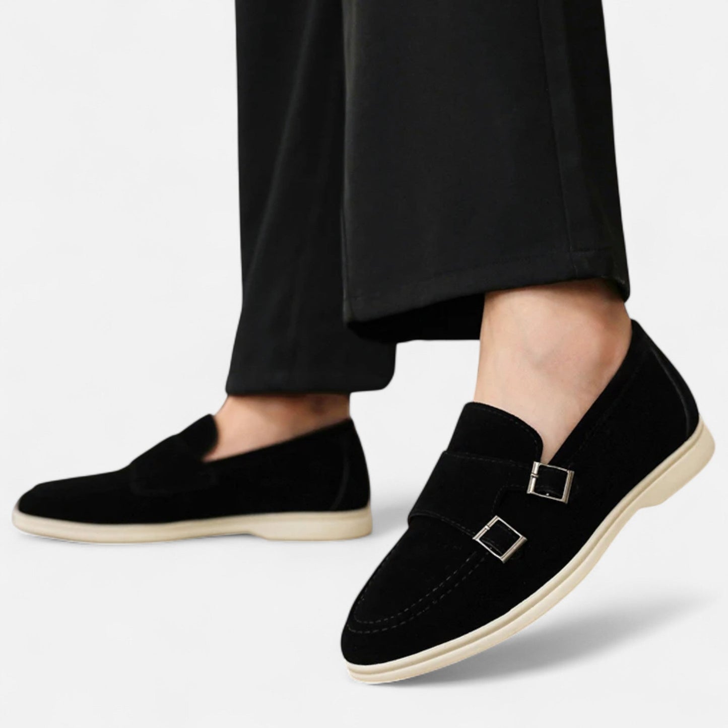 SwissFellas | Herren Wildleder Monk Strap Slipper – Eleganz zum Hineinschlüpfen