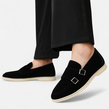 SwissFellas | Herren Wildleder Monk Strap Slipper – Eleganz zum Hineinschlüpfen