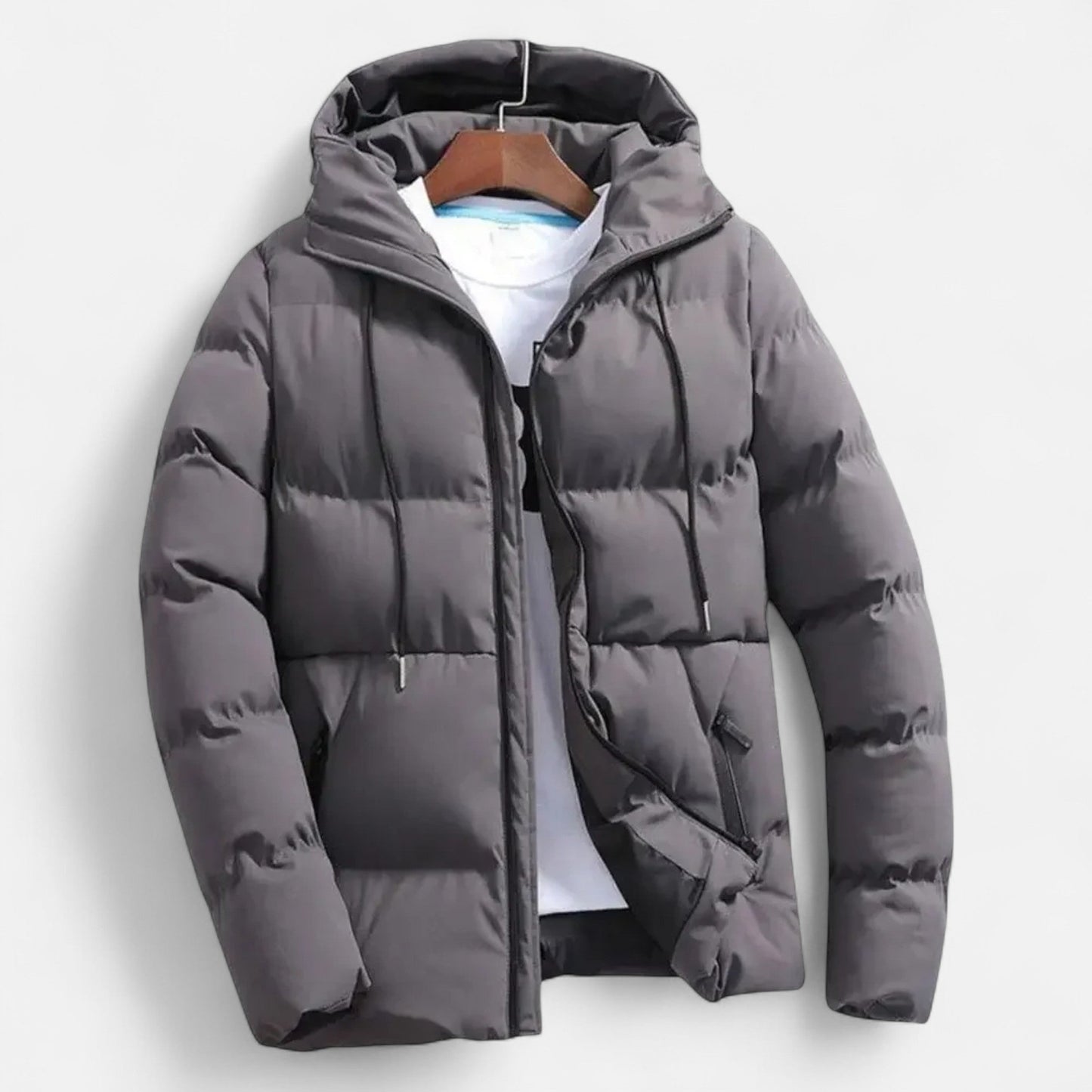 SwissFellas | Herren Kapuzen-Pufferjacke – Zeitlose Schicht für kaltes Wetter