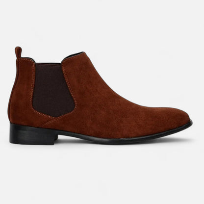 SwissFellas | Herren Wildleder Chelsea Boots mit quadrater Zehenform