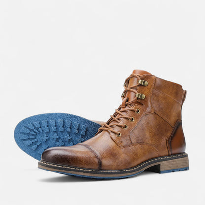 SwissFellas | Herren leichte Frühlings Lederstiefel