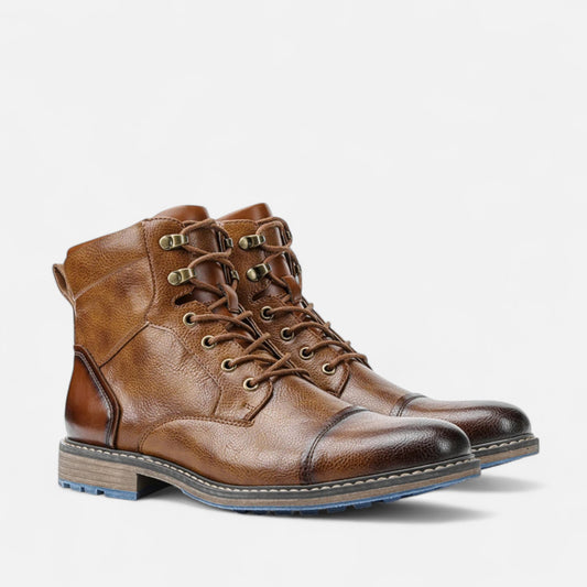 SwissFellas | Herren leichte Frühlings Lederstiefel