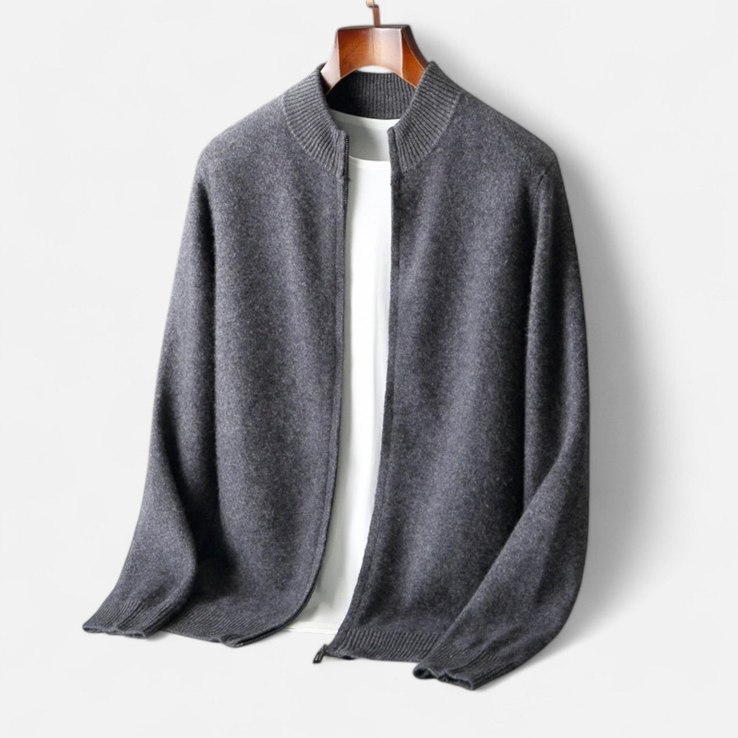 SwissFellas | Herren Merinowoll-Zip-Pullover