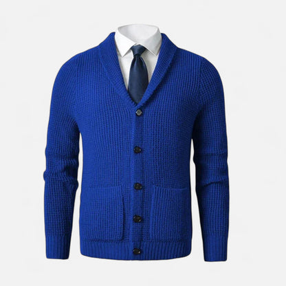 SwissFellas | Herren Woll-Cardigan mit Knopfverschluss – Klassischer Slim Fit Stil