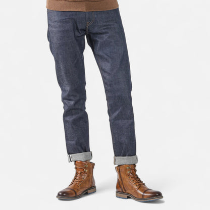 SwissFellas | Herren leichte Frühlings Lederstiefel