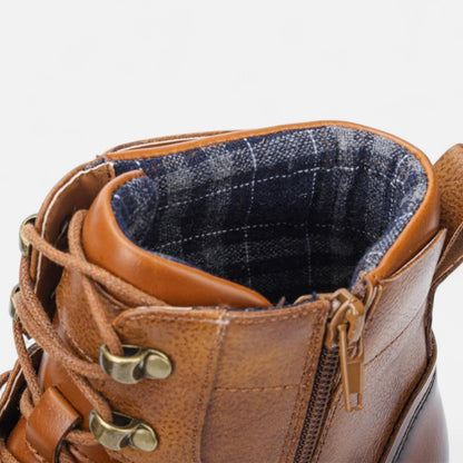SwissFellas | Herren leichte Frühlings Lederstiefel