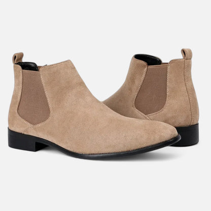 SwissFellas | Herren Wildleder Chelsea Boots mit quadrater Zehenform