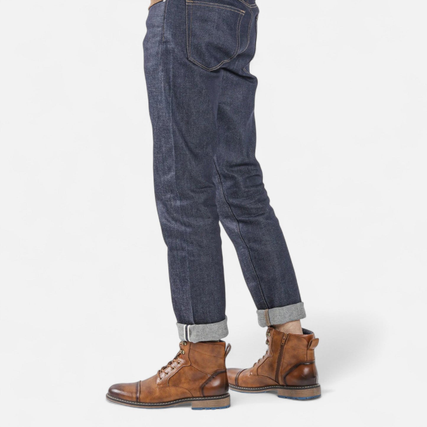 SwissFellas | Herren leichte Frühlings Lederstiefel