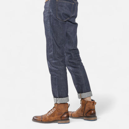 SwissFellas | Herren leichte Frühlings Lederstiefel