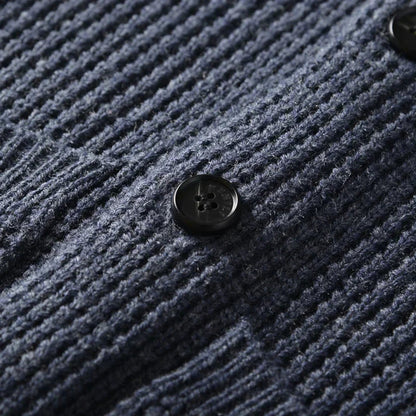 SwissFellas | Herren Woll-Cardigan mit Knopfverschluss – Klassischer Slim Fit Stil