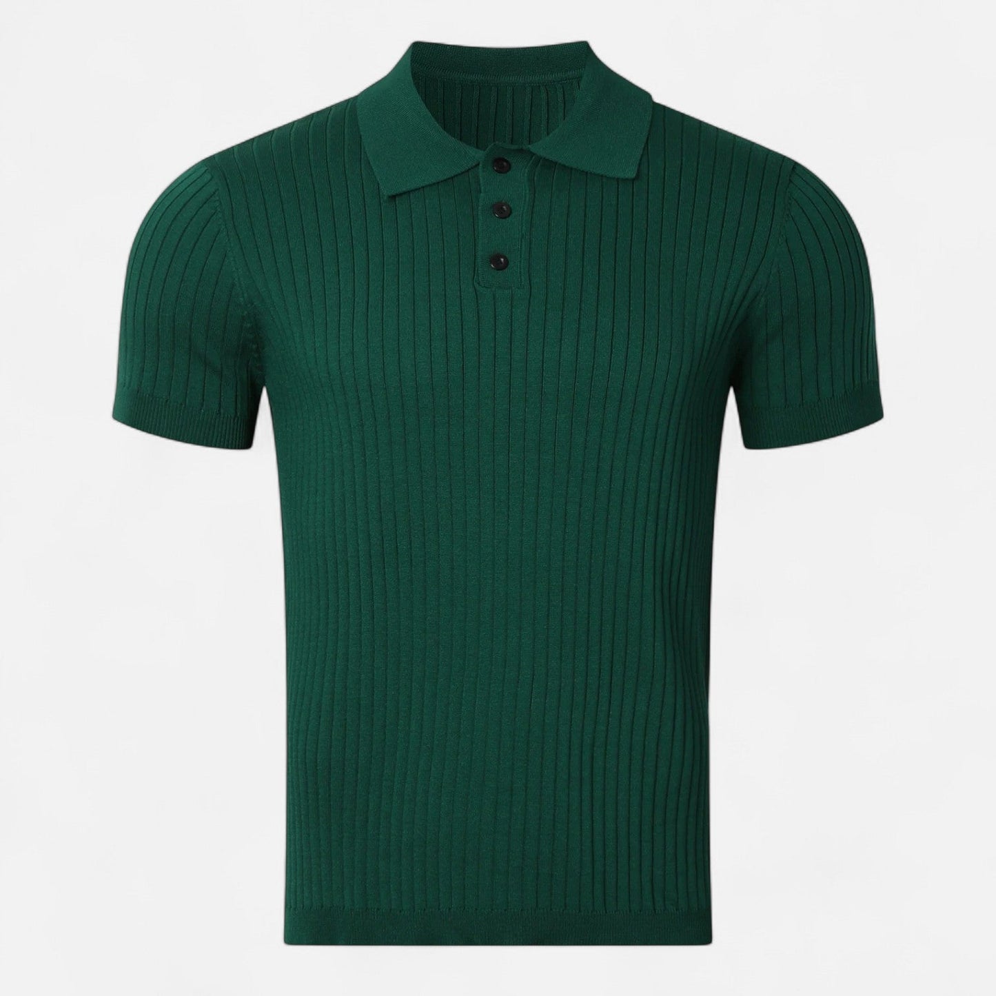 SwissFellas | Herren Retro Strick Poloshirt mit kurzen Ärmeln – Heritage Textur, lässige Raffinesse