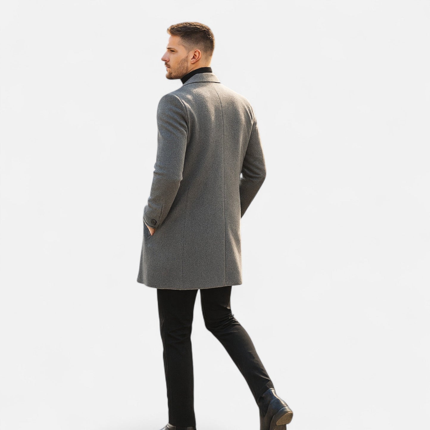 SwissFellas | Klassischer Wollmantel für Herren