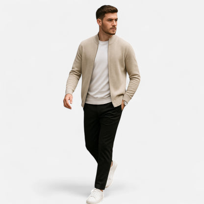 SwissFellas | Herren Merinowoll-Zip-Pullover