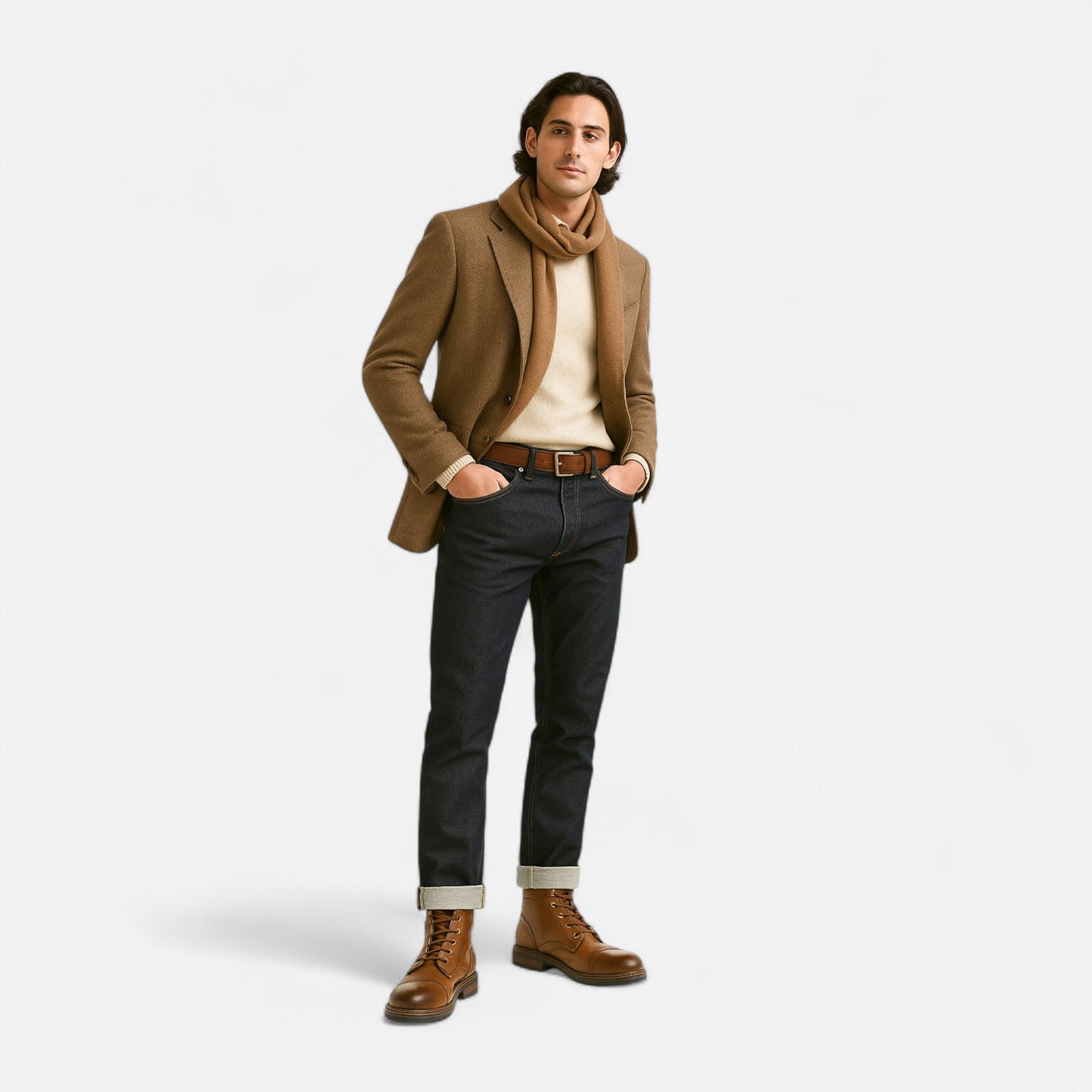 SwissFellas | Herren leichte Frühlings Lederstiefel