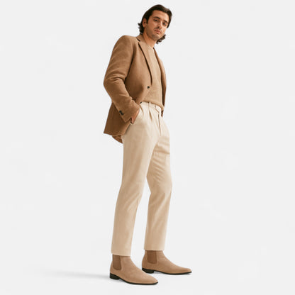 SwissFellas | Herren Wildleder Chelsea Boots mit quadrater Zehenform