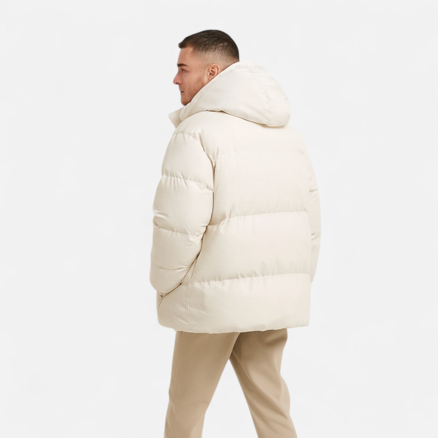 SwissFellas | Herren Pufferjacke mit abnehmbarem Kapuze