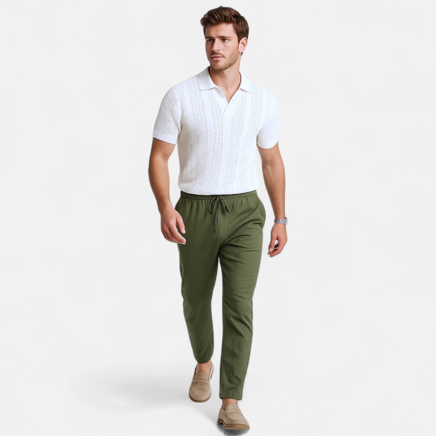SwissFellas | Herren Baumwoll-Mesh Polo mit kurzen Ärmeln – Slim Fit, von Vintage inspirierte Eleganz