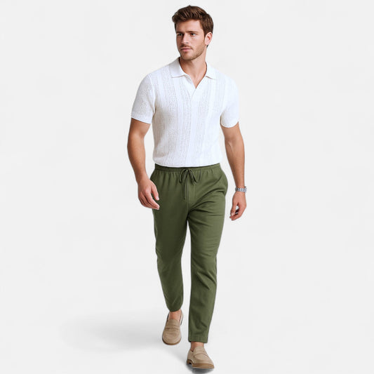 SwissFellas | Herren Baumwoll-Mesh Polo mit kurzen Ärmeln – Slim Fit, von Vintage inspirierte Eleganz