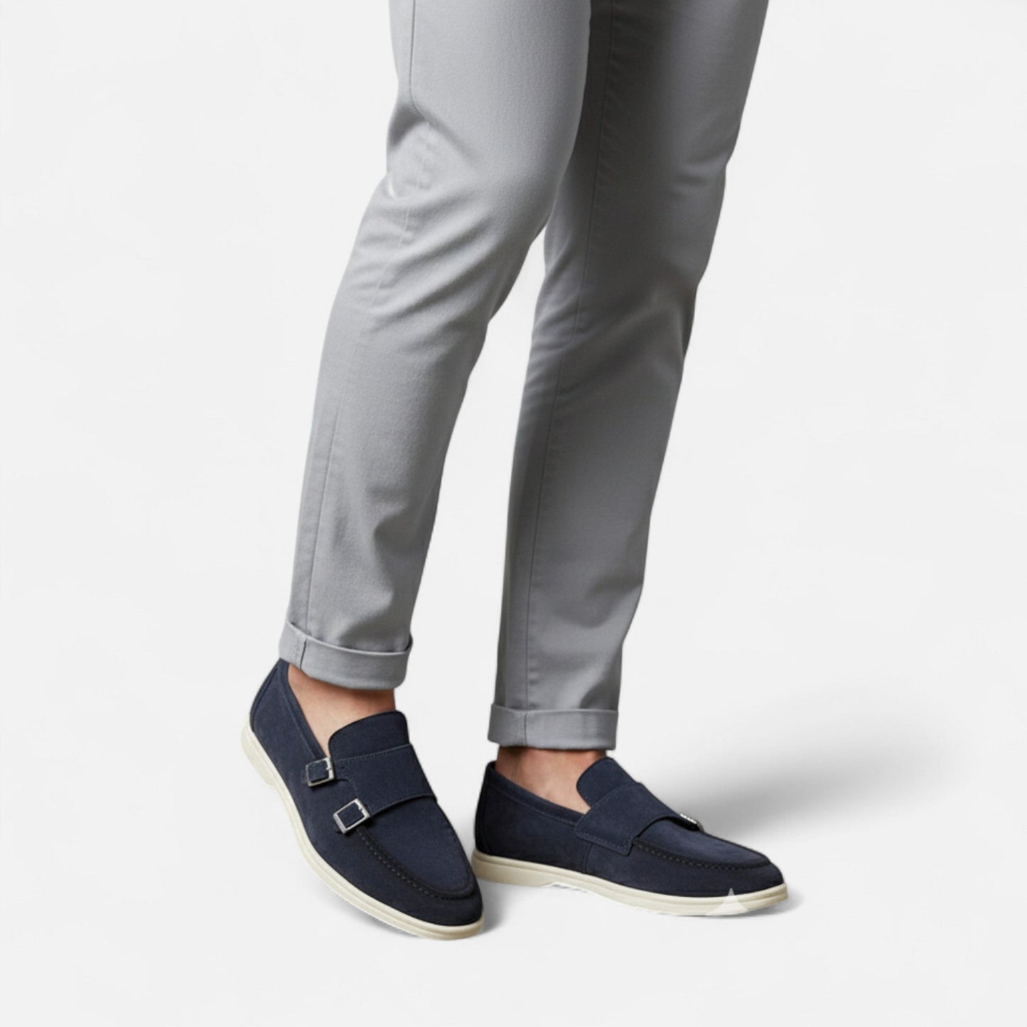 SwissFellas | Herren Wildleder Monk Strap Slipper – Eleganz zum Hineinschlüpfen