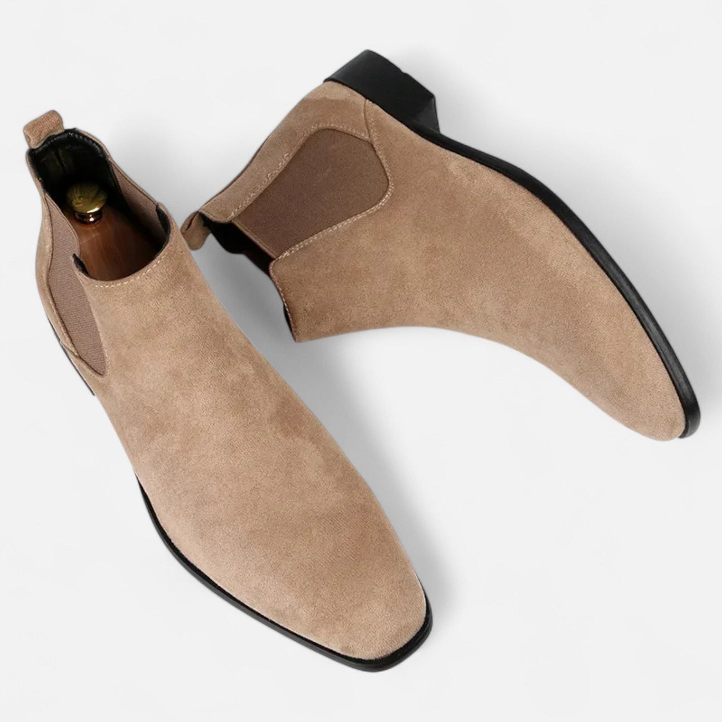 SwissFellas | Herren Wildleder Chelsea Boots mit quadrater Zehenform