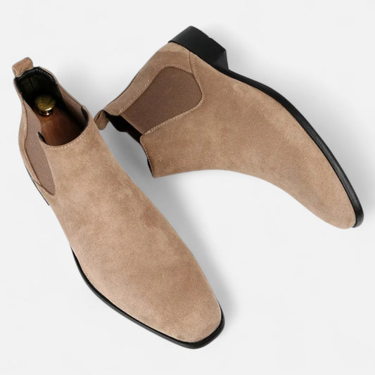SwissFellas | Herren Wildleder Chelsea Boots mit quadrater Zehenform