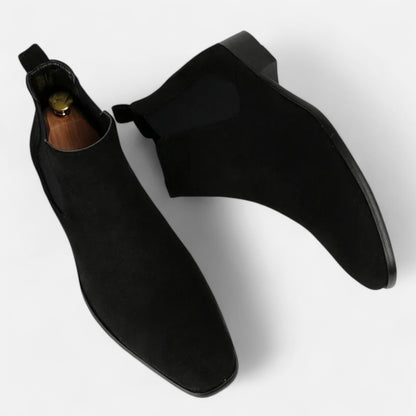 SwissFellas | Herren Wildleder Chelsea Boots mit quadrater Zehenform