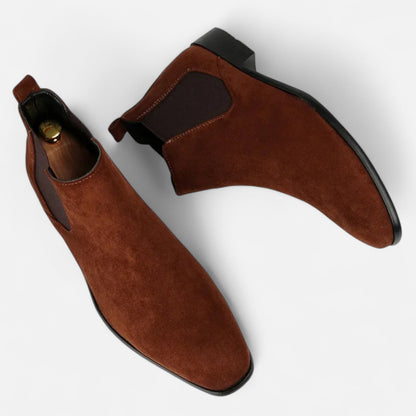 SwissFellas | Herren Wildleder Chelsea Boots mit quadrater Zehenform