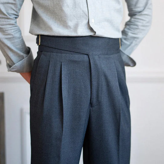 Elegante Herrenhose Blau Hosen Herren