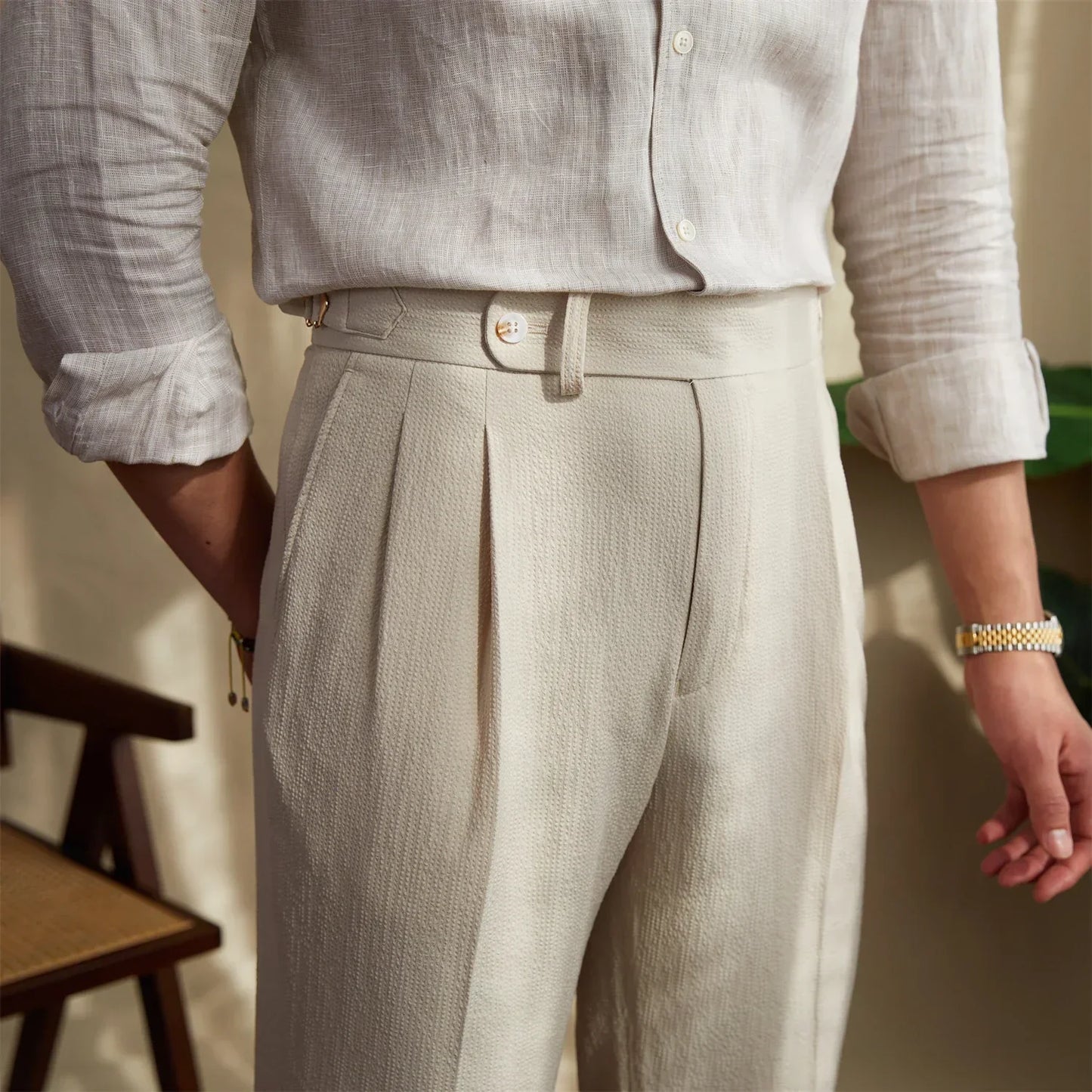 Elegante Herrenhose Weiß für Jeden