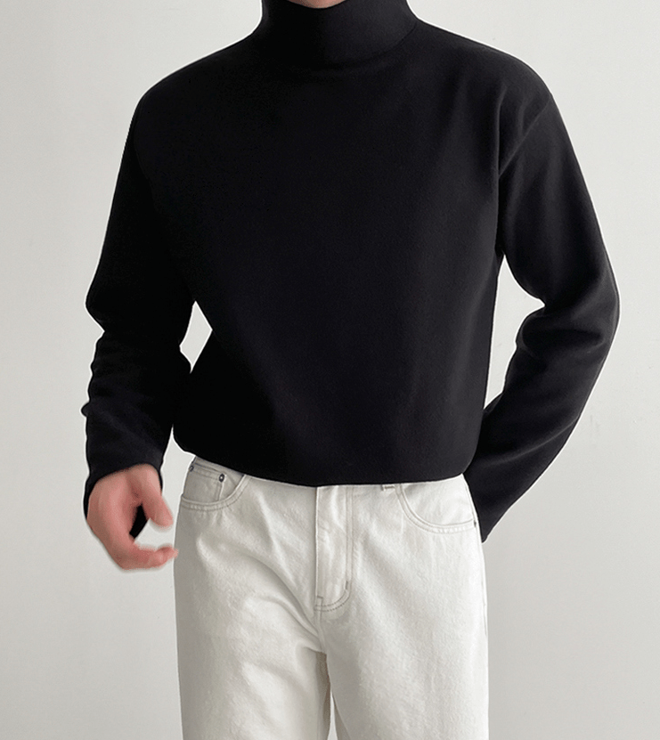 Eleganter Schwarzer Rollkragenpullover Harren