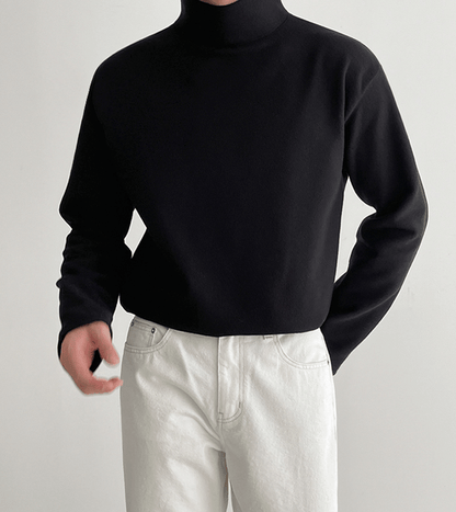 Eleganter Schwarzer Rollkragenpullover Harren