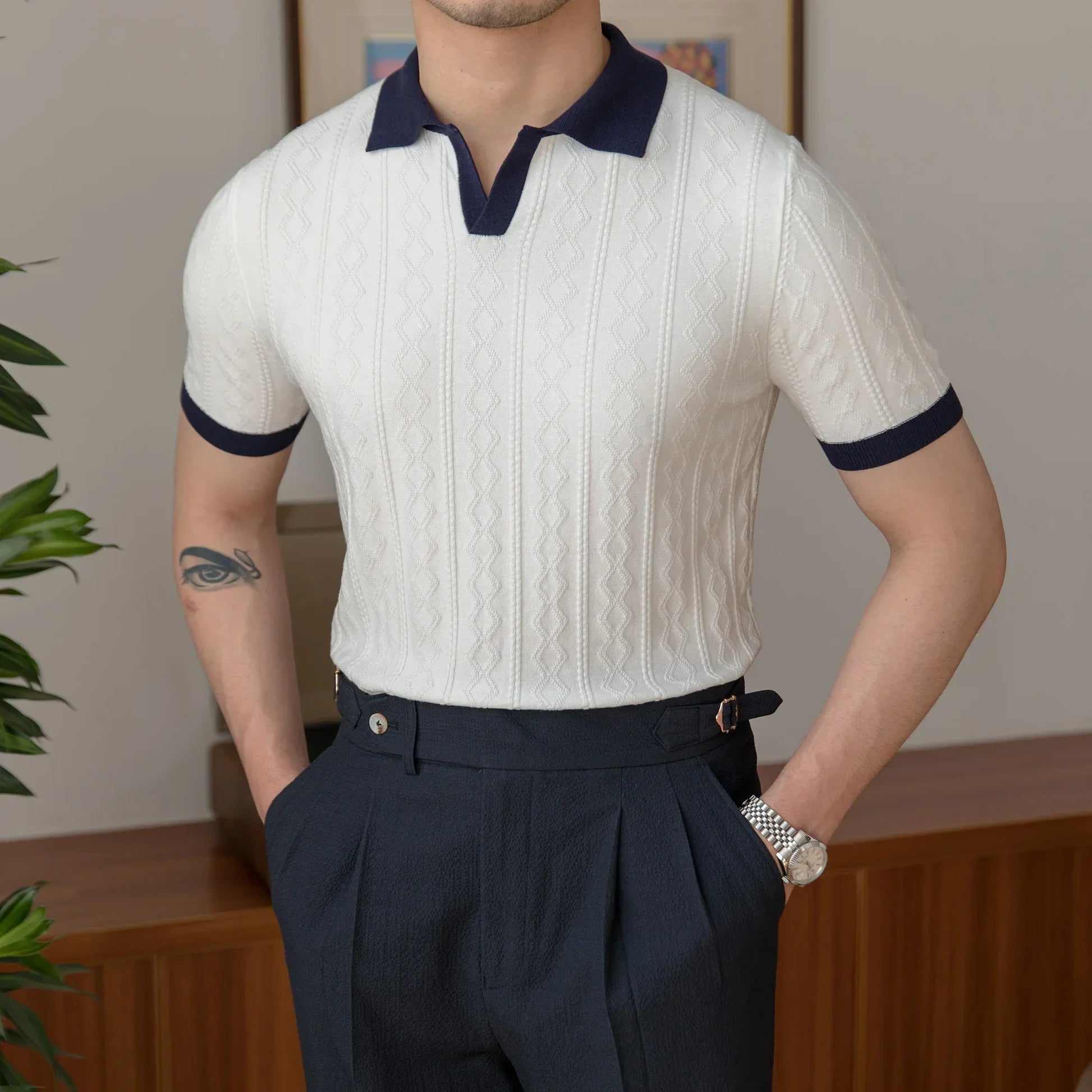 Elegantes Herren Poloshirt Blau