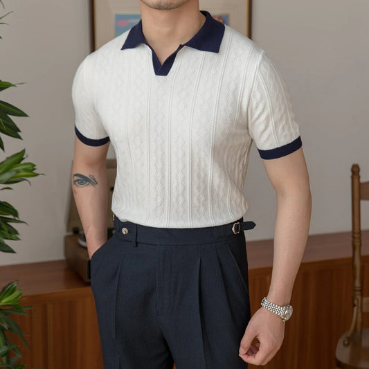 Elegantes Herren Poloshirt Blau