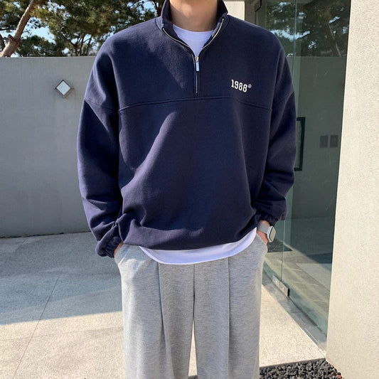 Halb Reißverschluss Pullover Herren