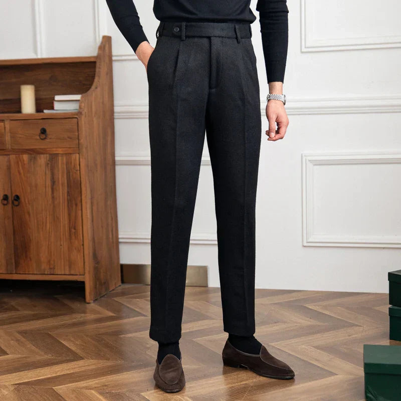Schwarze Herrenhose Mit Zellen