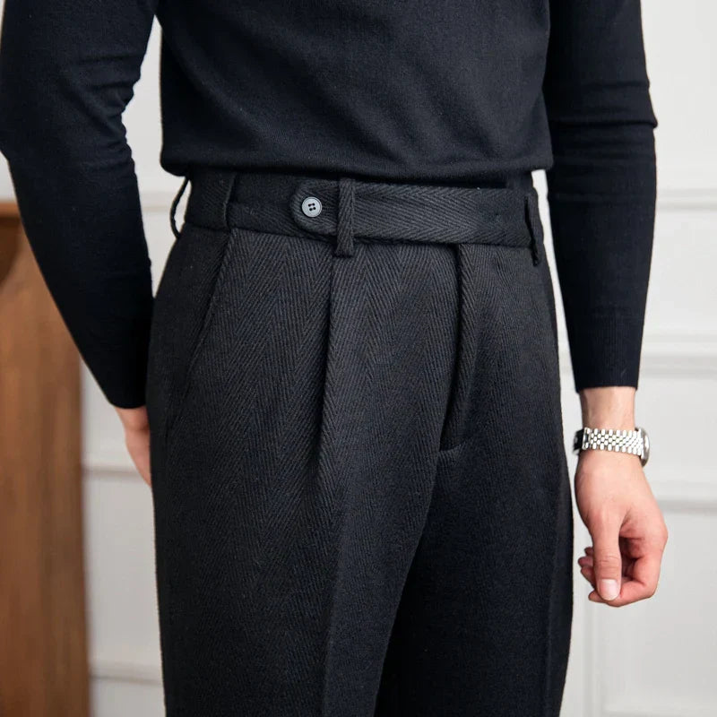 Schwarze Herrenhose Mit Zellen